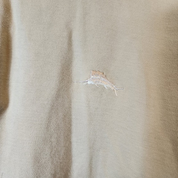 Tommy Bahama Mens Beige Quarter Zip Pullover Sweatshirt Sailfish Logo Size photo - Picture 2 of 8